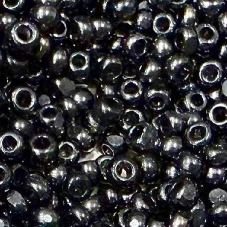 11/0 Charlotte Cut Seed Bead- Ionized Transparent Black Diamond  *10g Loose* India Sheen Charlotte Cut Seedbeads