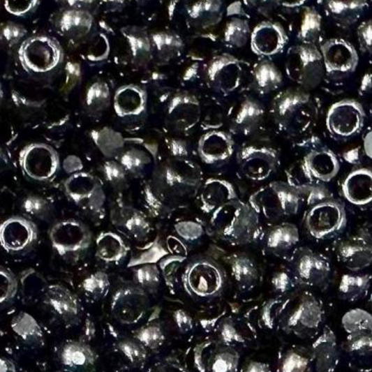 11/0 Charlotte Cut Seed Bead- Ionized Transparent Black Diamond  *10g Loose* India Sheen Charlotte Cut Seedbeads