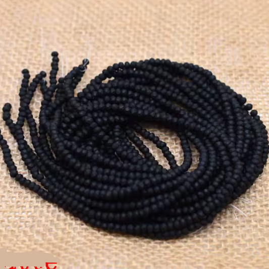 2*3mm Charcoal Black Faceted Rondelle Matte, (155pcs) Sundaylace Creations & Bling