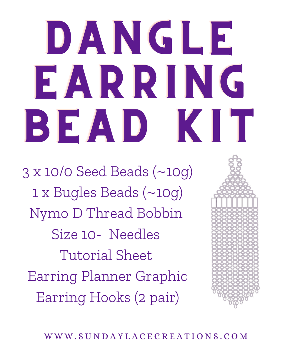 Yellow Themed Dangle Earring Starter Brick Stitch Bead Kit, Promotions Sundaylace Creations & Bling