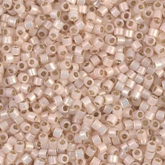 Delica 11/0 RD Pale Peach Opal Silver Lined (1452v) (5.2g) Miyuki Delica Beads