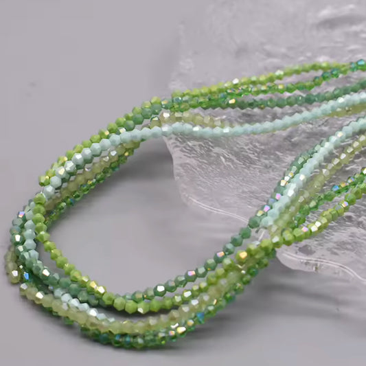 3mm Bicone Beads Multicolour Glass w/5 Strings (Copy) Bicone/Rondelle