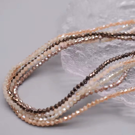 3mm Fern Mist Bicone Beads Multicolour Glass w/5 Strings (Copy) Bicone/Rondelle