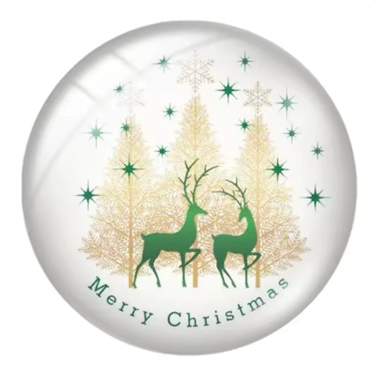 12mm Christmas Reindeer, Glue on, Resin Gems (Sold in Pairs) Resin Gems