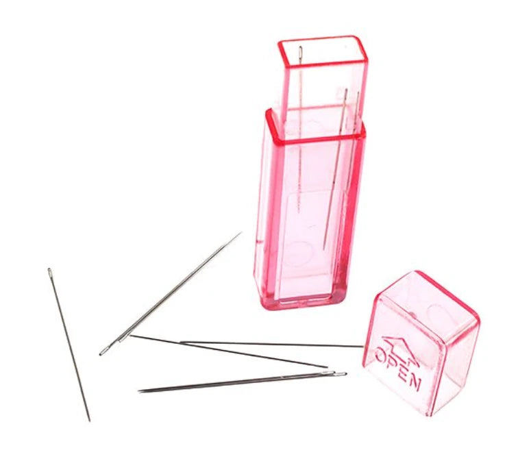 Beadalon Hard Wildfire Needle Size 13/0 10pcs w/pink case Beading Needles, Basics Basics
