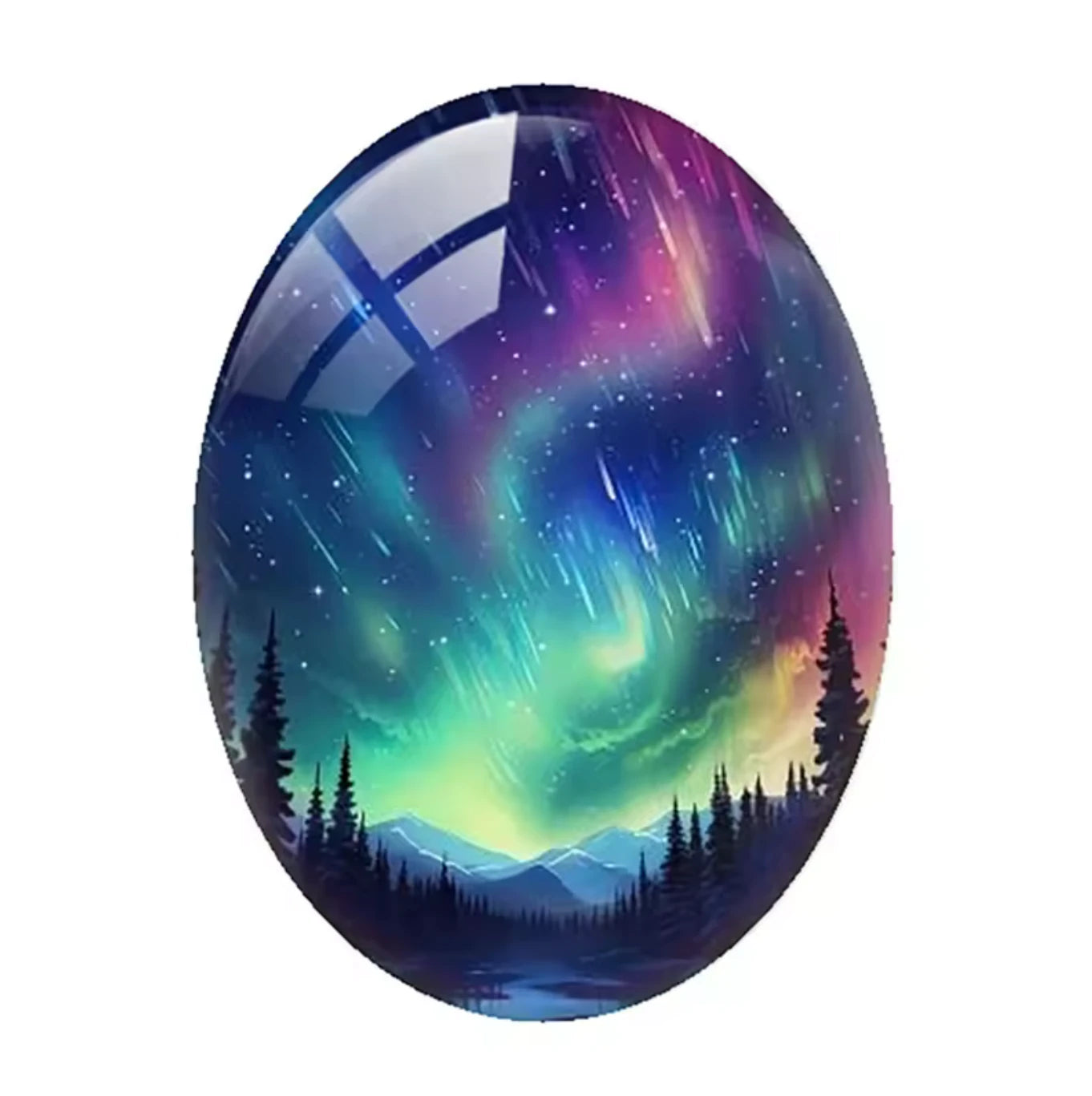 18*25mm Aurora Borealis Oval (Variant ), Glue On, Resin Gem, (Sold in Pair) template (Copy) Resin Gems