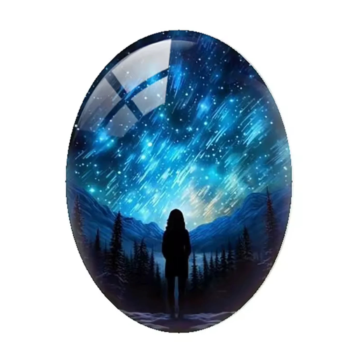 18*25mm Aurora Borealis Oval (Variant ), Glue On, Resin Gem, (Sold in Pair) template (Copy) Resin Gems