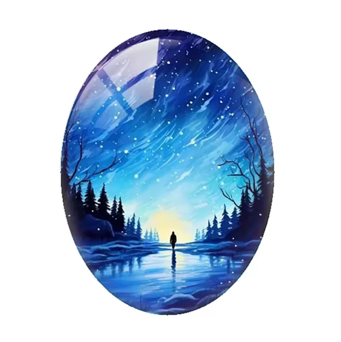 18*25mm Aurora Borealis Oval (Variant ), Glue On, Resin Gem, (Sold in Pair) template (Copy) Resin Gems