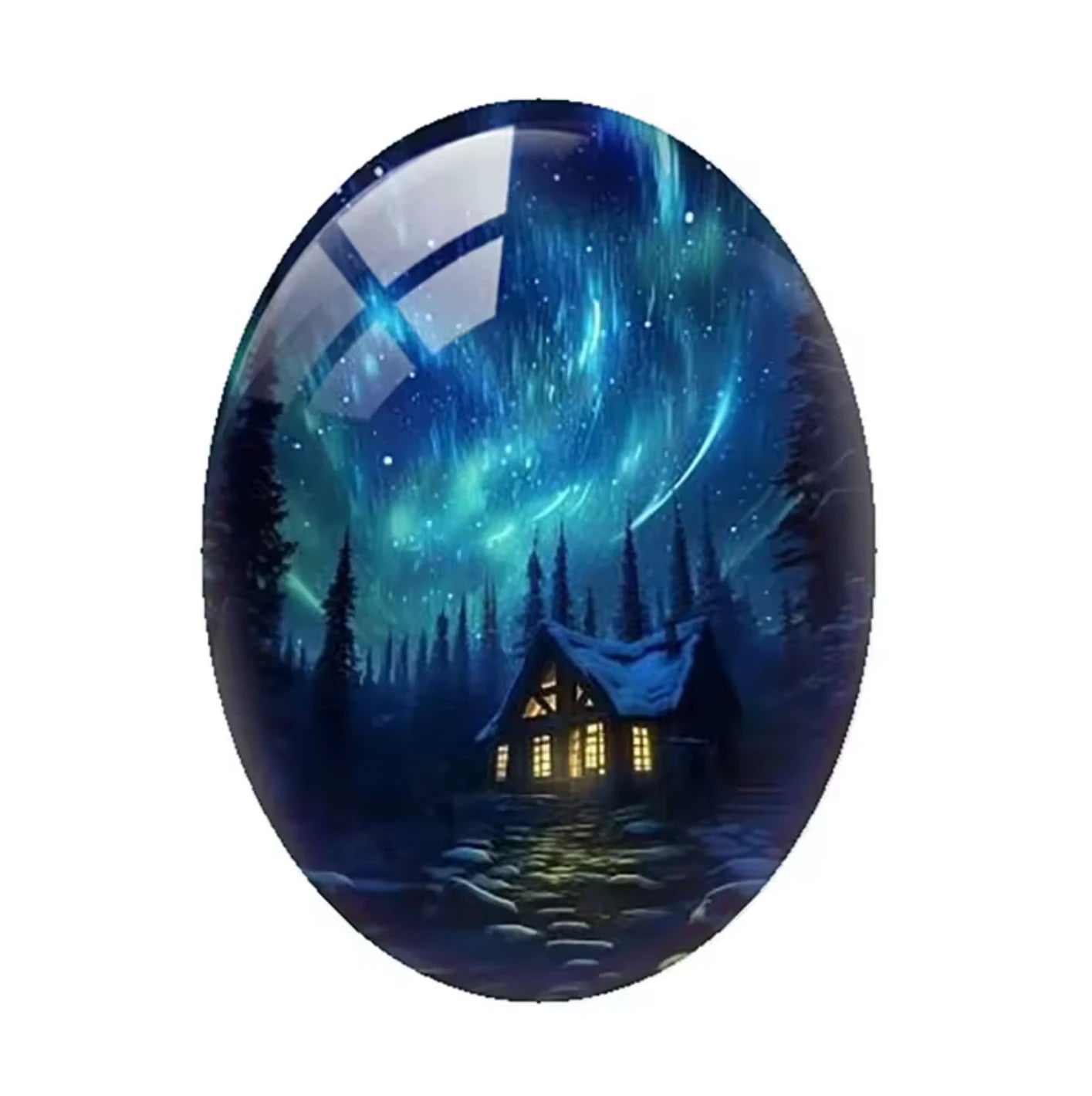 18*25mm Aurora Borealis Oval (Variant ), Glue On, Resin Gem, (Sold in Pair) template (Copy) Resin Gems