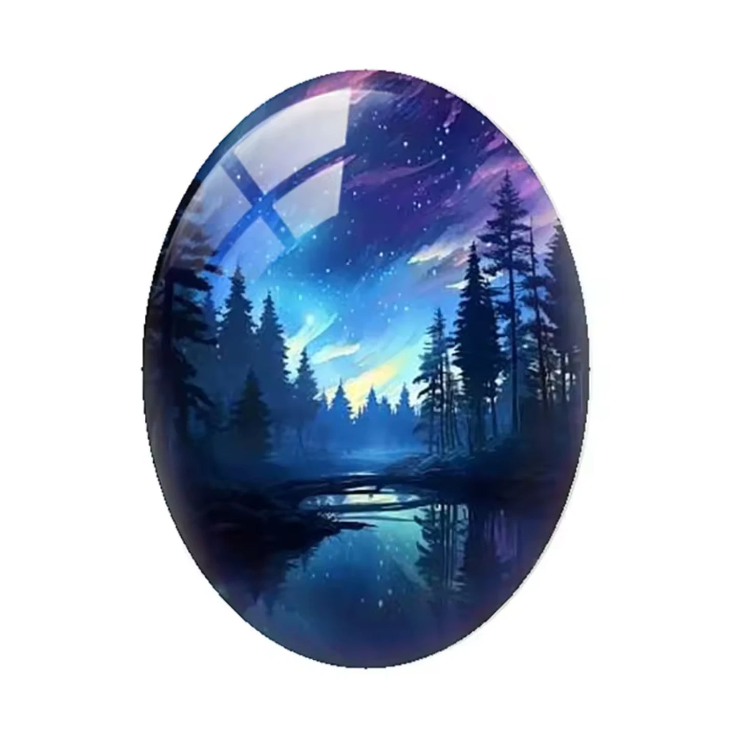 18*25mm Aurora Borealis Oval (Variant ), Glue On, Resin Gem, (Sold in Pair) template (Copy) Resin Gems