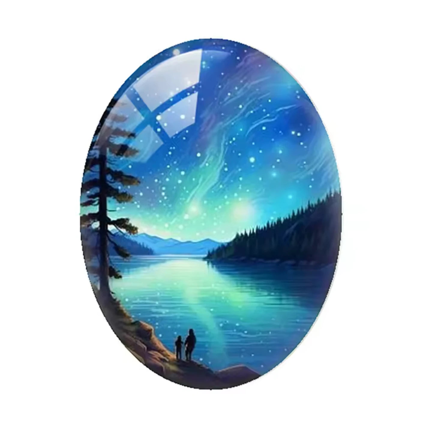 18*25mm Aurora Borealis Oval (Variant ), Glue On, Resin Gem, (Sold in Pair) template (Copy) Resin Gems