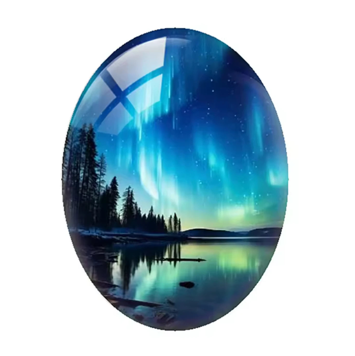 18*25mm Aurora Borealis Oval (Variant ), Glue On, Resin Gem, (Sold in Pair) template (Copy) Resin Gems