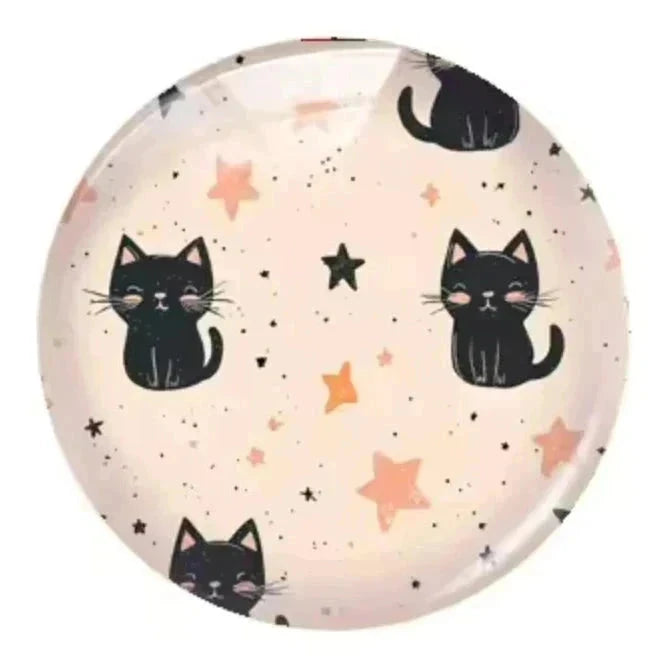 20mm Halloween (Title) Round, Glue On, Resin Gem (Sold in Pair) Resin Gems