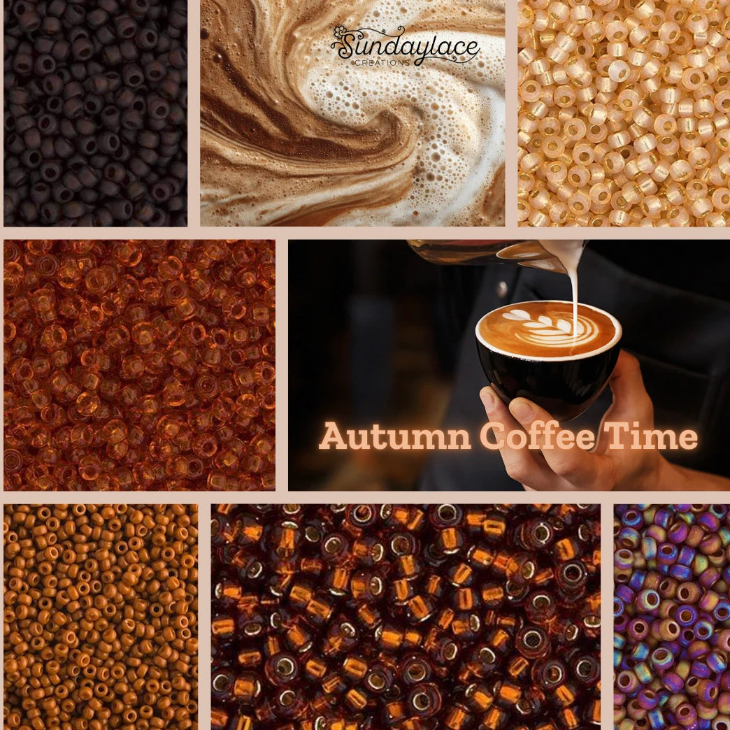 “Autumn Coffee Time” Topaz 6 x 11/0 Miyuki Seed Beads Bundle, Promotions Miyuki Seedbeads
