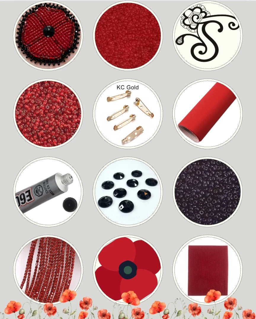 Create a Beaded Poppy Bundle Sundaylace Creations & Bling