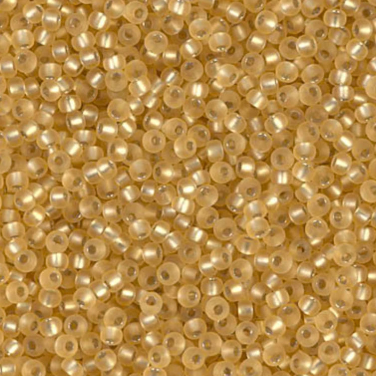 Miyuki Seed Bead 11/0 Matte Silver Lined Gold (0003FV) (22g) Miyuki Seedbeads