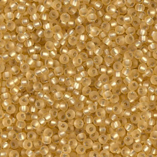 Miyuki Seed Bead 11/0 Matte Silver Lined Gold (0003FV) (22g) Miyuki Seedbeads