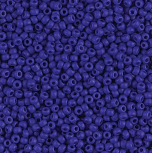 Miyuki Seed Bead 11/0 MATTE Cobalt Blue Opaque (0414fv) (22g) Miyuki Seedbeads