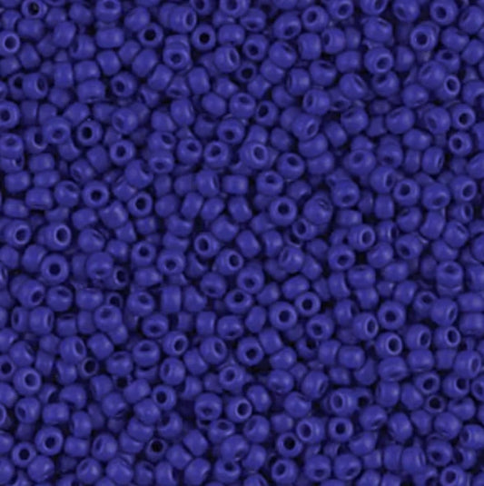 Miyuki Seed Bead 11/0 MATTE Cobalt Blue Opaque (0414fv) (22g) Miyuki Seedbeads