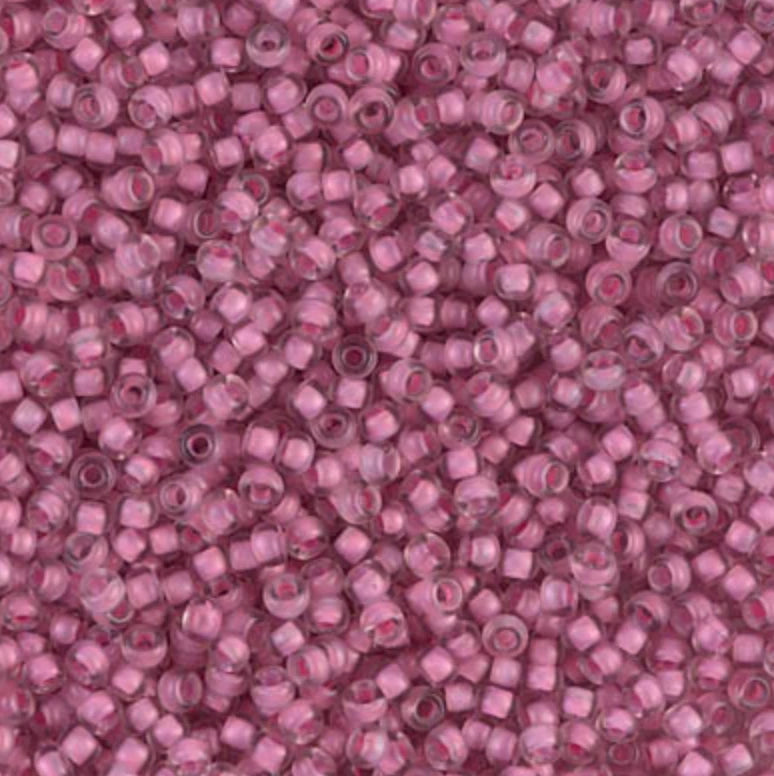 Miyuki Seed Bead 11/0 Semi-matte Rose/lined Crystal (1931v) (22g) *NEW Miyuki Seedbeads