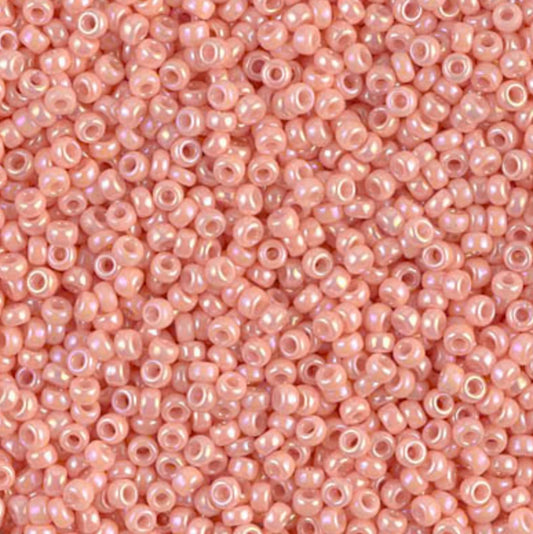 Miyuki Seed Bead 11/0 Semi Matte Salmon Lined Light Amber (0596v) Miyuki Seedbeads