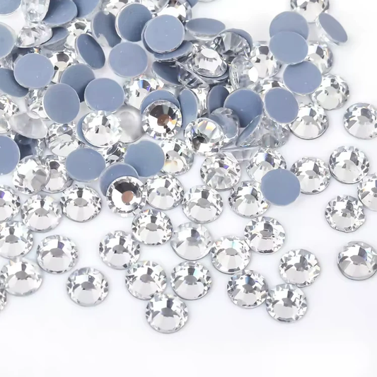 SS30 Crystal Clear Flatback Rivoli, Glue on, Glass Gems (Sold in 288 pcs) Glass Gems