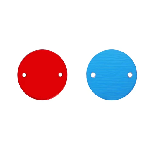 12mm Red Mirror Round/Circle, Sew on, Glass Mirror Acrylic Gem (Sold in Pair) Sundaylace Creations & Bling