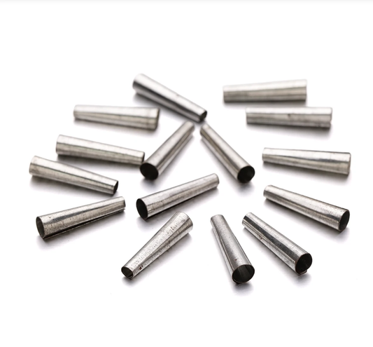 25mm (1") Iron Silver Cone 100pcs, Earring Findings, Basics Cone