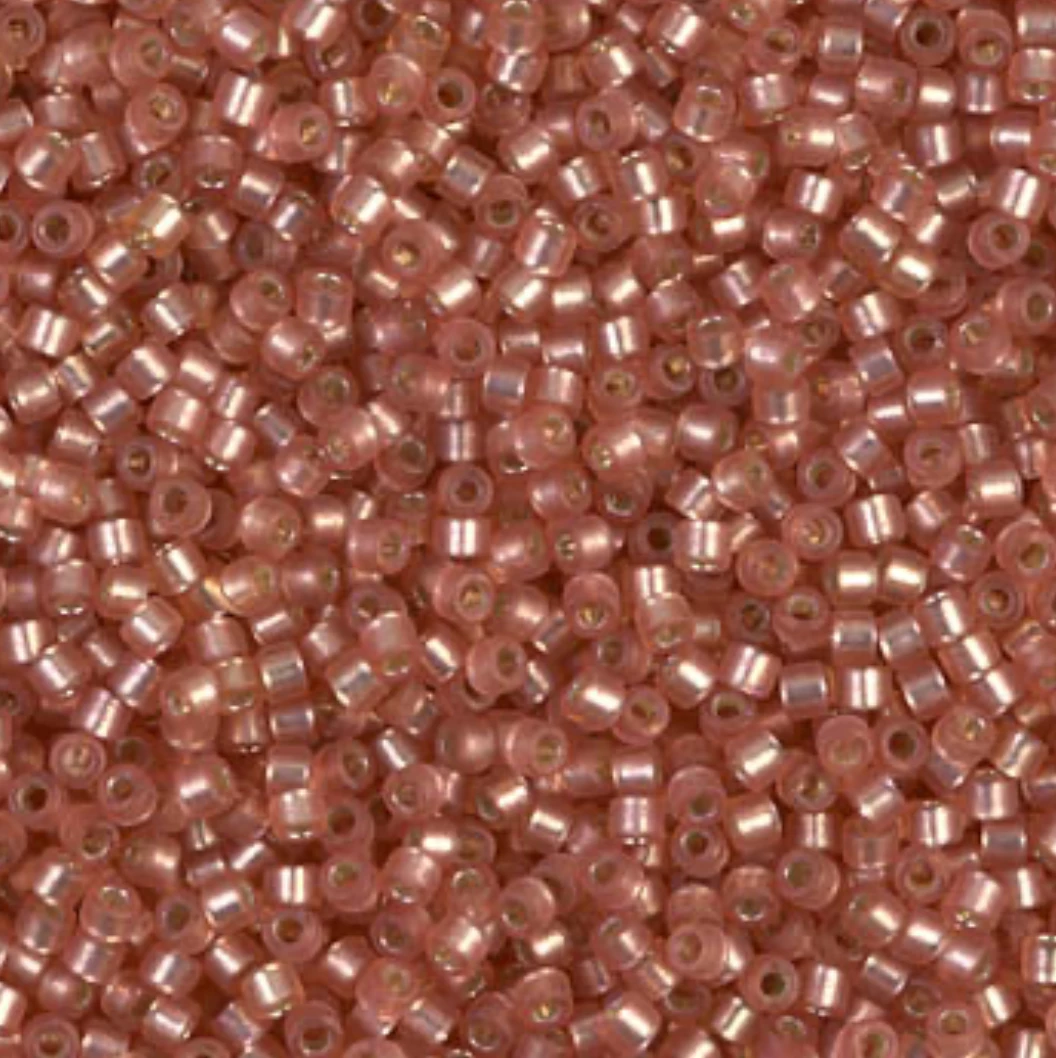 Delica 11/0 RD Light Cranberry Red Rose Semi-Matte Dyed (0685v) Miyuki Delica Beads