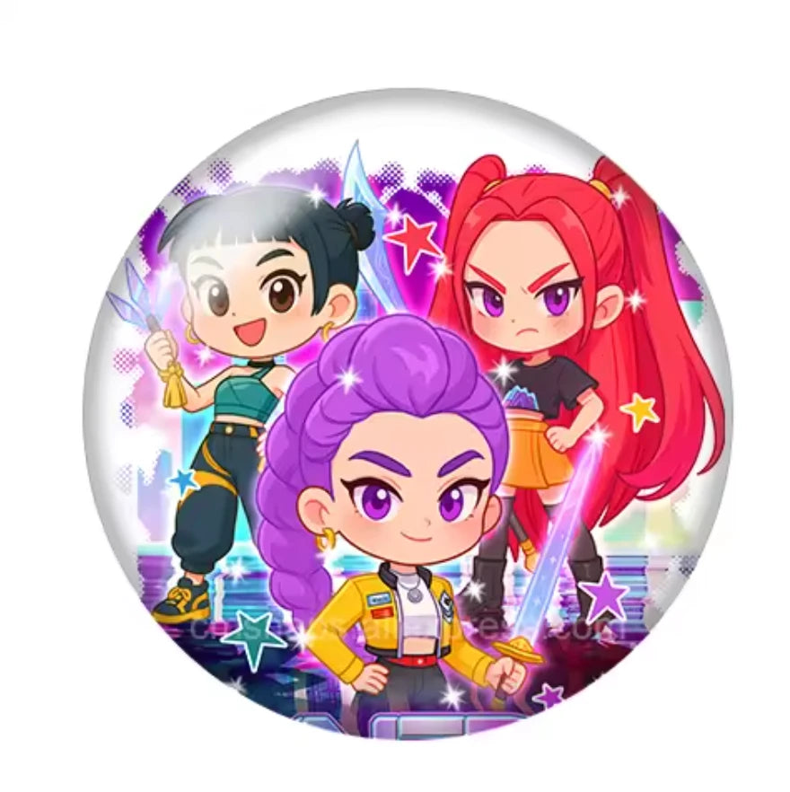 Circular product with cartoon characters 