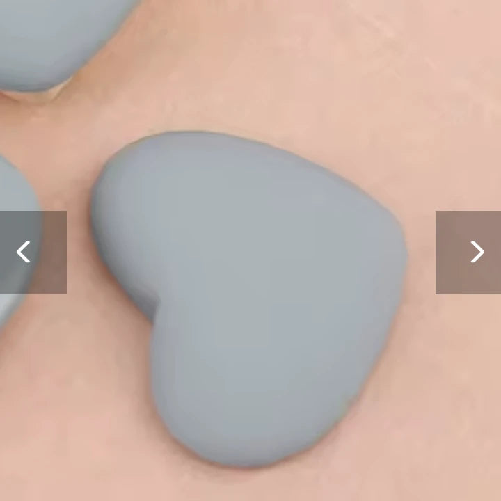 20mm Light Blue HEART Shaped Matte Rubber Gems, Glue on, Matte Resin Gems (Sold in Pair) Resin Gems