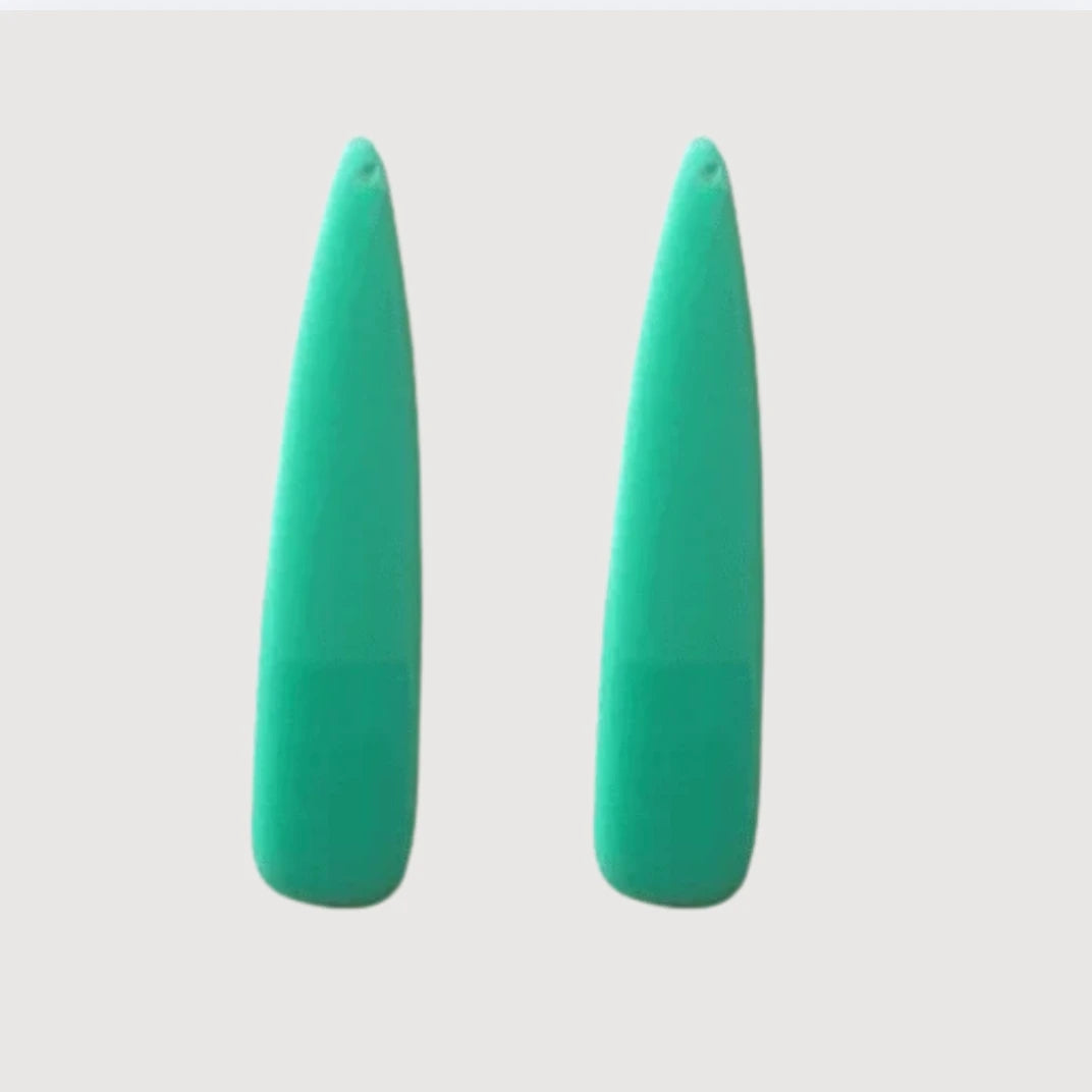 11*55mm Mint Green,  Long Teardrops,One hole, Acrylic Resin Gems (Sold in Pair) Resin Gems