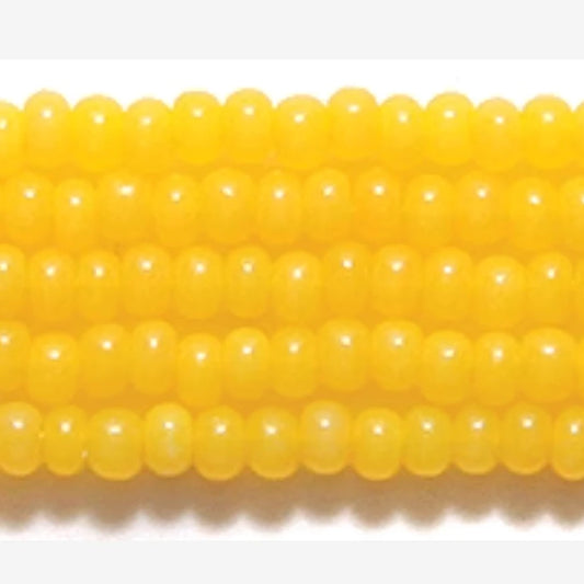10/0 Bright Yellow Silk *Opal Preciosa Seed Beads  *Hank 10/0 Preciosa Seed Beads