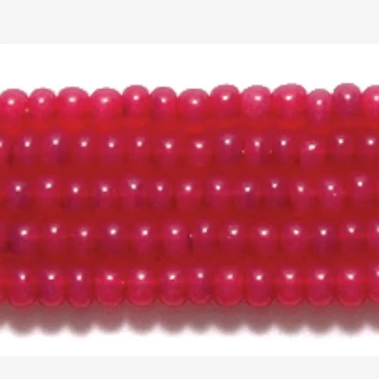 11/0 Rhubarb Pink Silk *Opal Preciosa Seed Beads *Hank 11/0 Preciosa Seed Beads