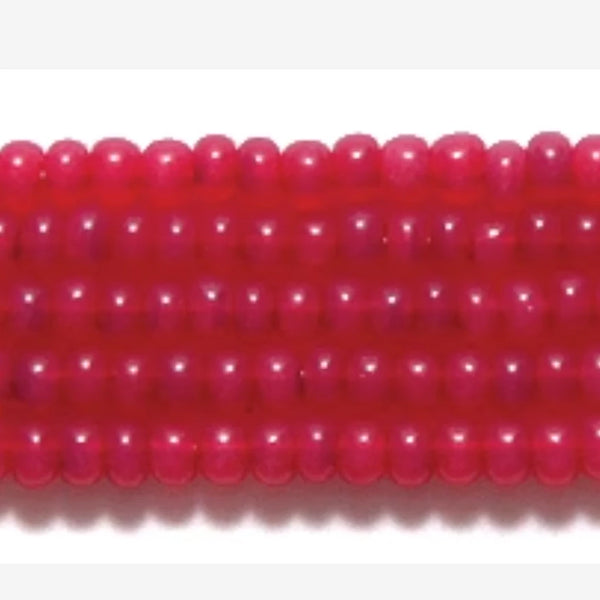 11/0 Rhubarb Pink Silk *Opal Preciosa Seed Beads *Hank 11/0 Preciosa Seed Beads