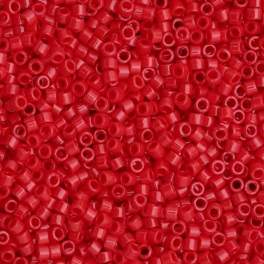 Delica 11/0 RD Opaque Cherry Red (1104v) Miyuki Delica Beads