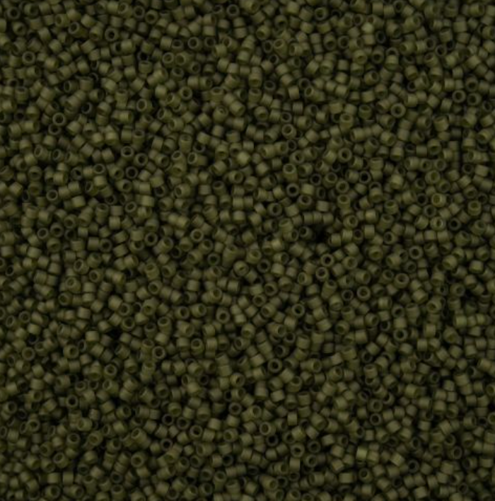Delica 11/0 RD Olive Green Matte (2404v) (5.2g) Miyuki Delica Beads