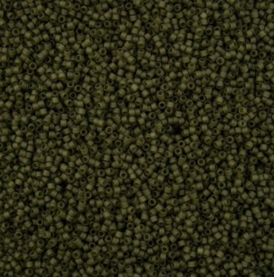 Delica 11/0 RD Olive Green Matte (2404v) (5.2g)
