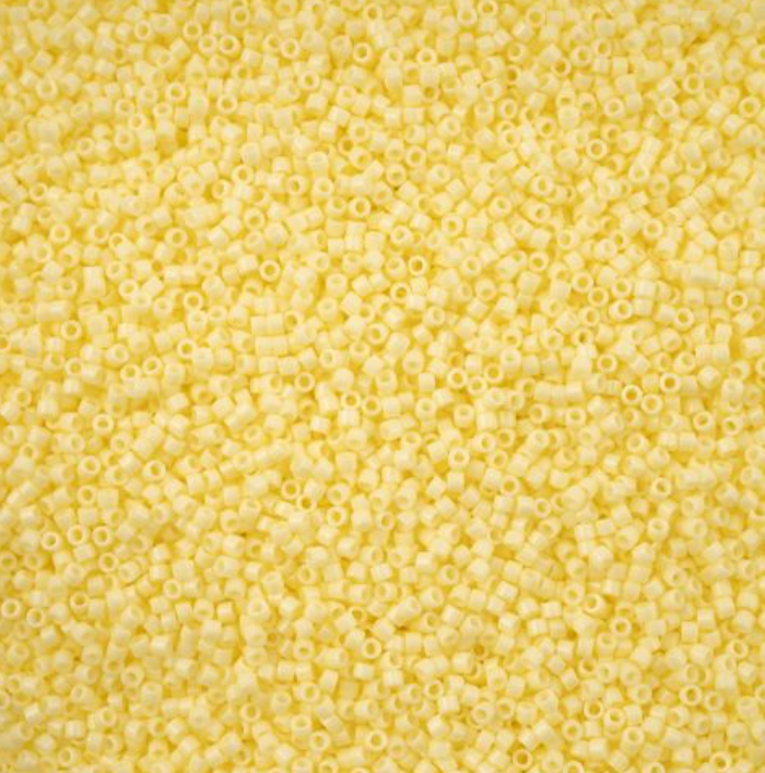 Delica 11/0 RD Duracoat Opaque Light Lemon Ice (2101v) (5.2g) Miyuki Delica Beads