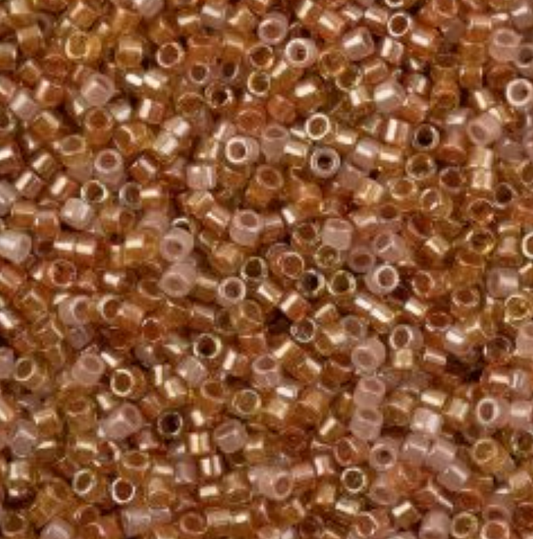 Delica 11/0 RD Transparent Apricot Mix (0987v)  (5.2g)