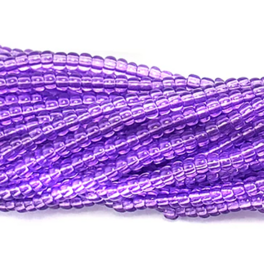 11/0 Transparent Crystal Violet Sol Gel , Preciosa Seed Bead *Hank 11/0 Preciosa Seed Beads