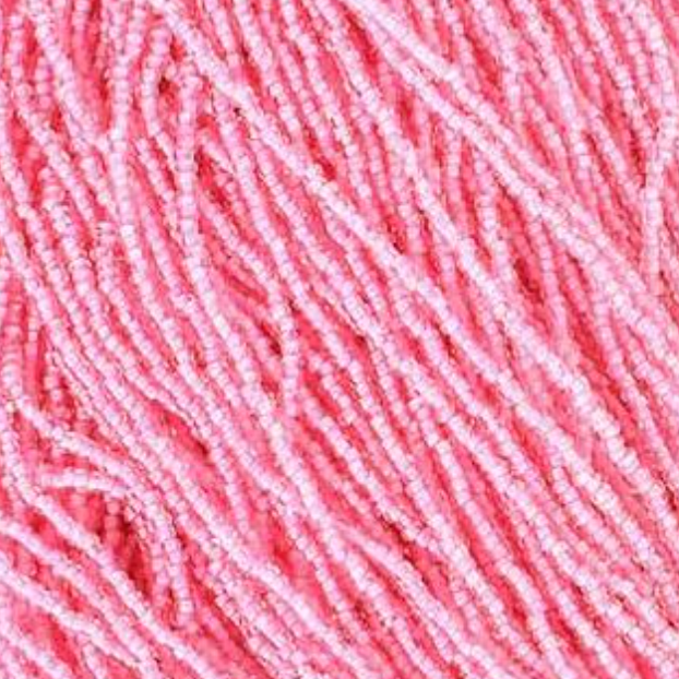 Close-up of pink and white beads
