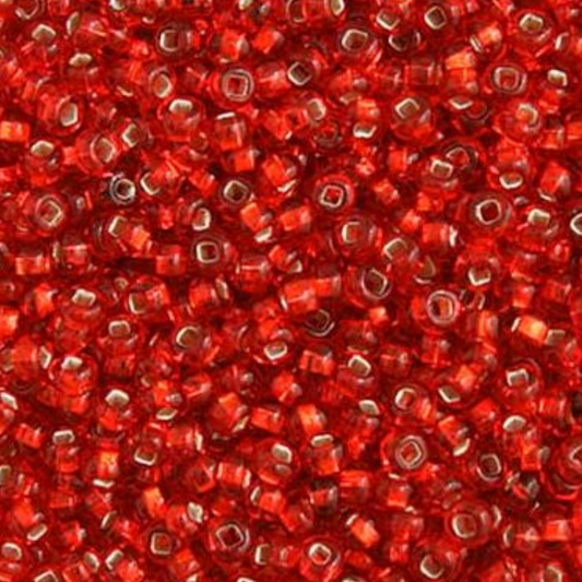 10/0 Light Red Silver lined, Preciosa Seed Beads 10/0 Preciosa Seed Beads