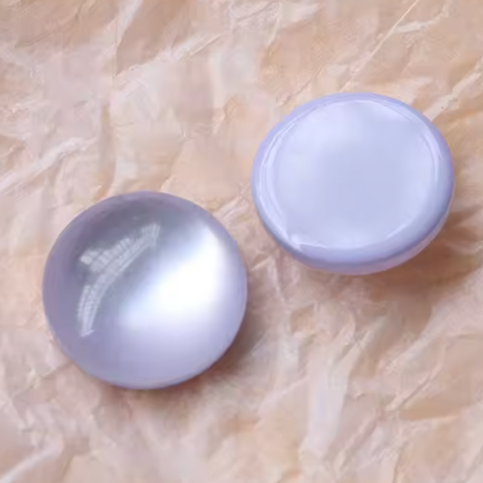 18mm Light Purple Pastel Easter Cat Eye Jelly Round, Glue on, Resin Gem, (Sold in Pair) Resin Gems