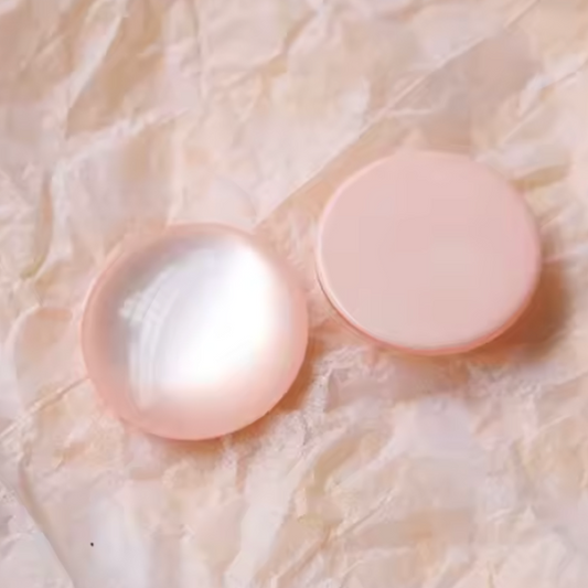 18mm Light Peach Pastel Easter Cat Eye Jelly Round, Glue on, Resin Gem, (Sold in Pair) Resin Gems