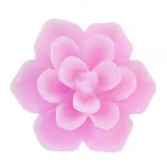 13mm Matte Pink Matte Floral Rose, Glue on, Resin Gem, (Sold in Pair) Resin Gems