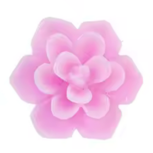 13mm Matte Pink Matte Floral Rose, Glue on, Resin Gem, (Sold in Pair) Resin Gems
