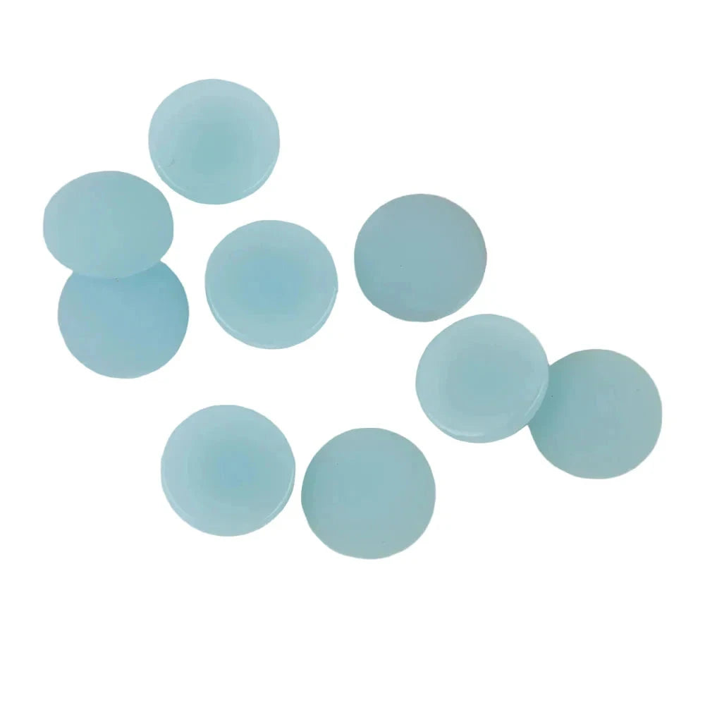 19mm Ice Blue Jelly Matte Pastel Round Resin Gem