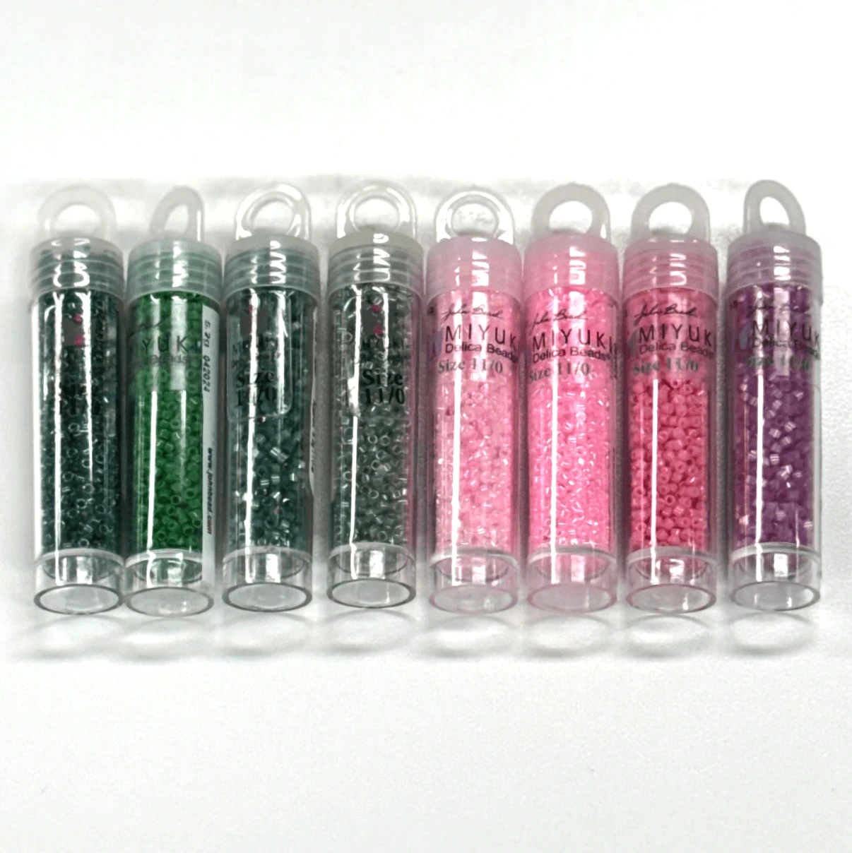 "Best Witch" Green/Pink Delica Set, 8 x 5.2g vials, Promotions Delica Beads