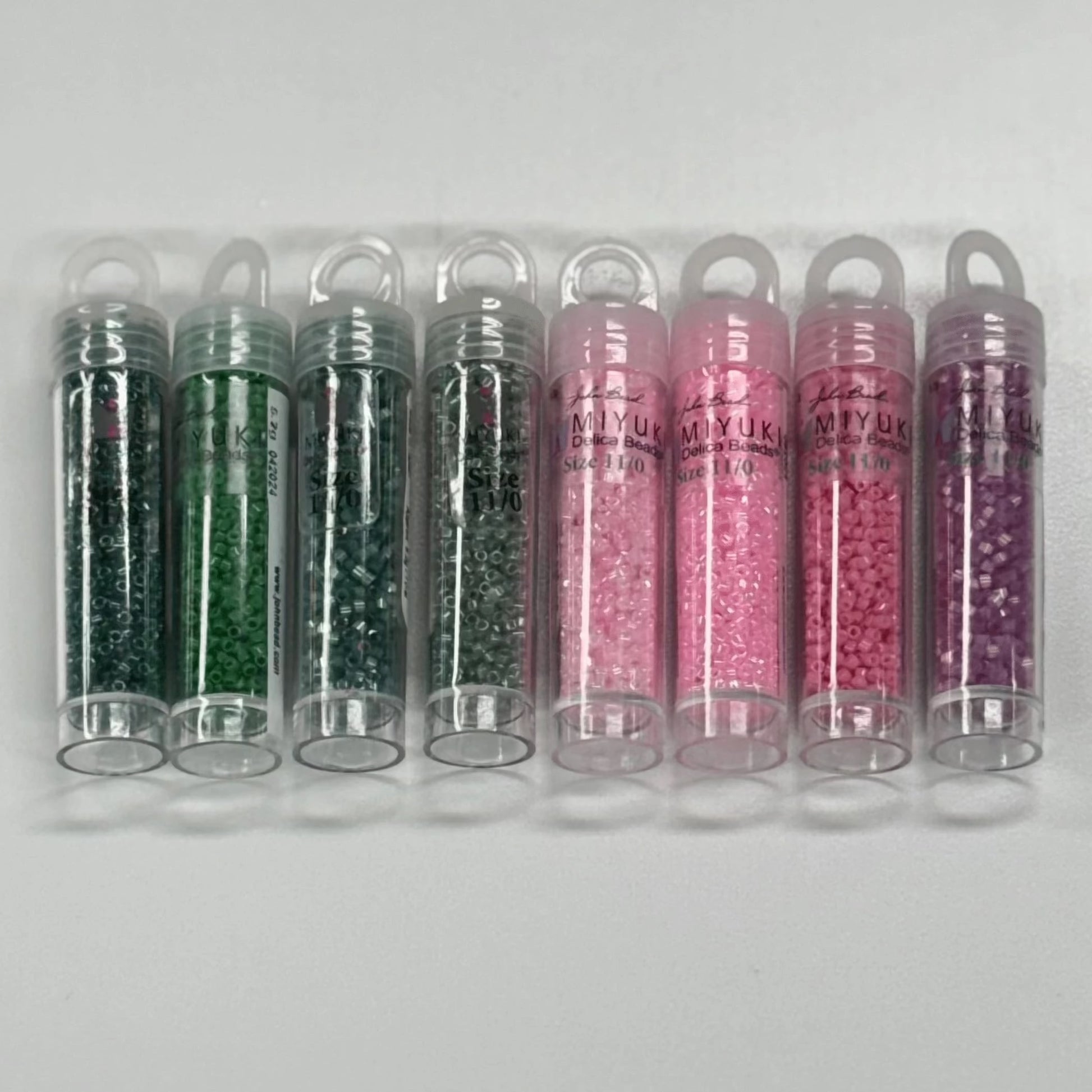 "Best Witch" Green/Pink Delica Set, 8 x 5.2g vials, Promotions Delica Beads